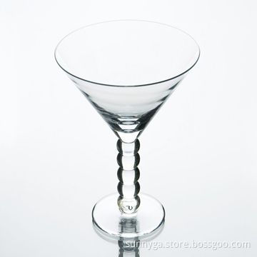 Martini Glass with Beads Shape Steam, Comes in 482mL Volume in Various Designs